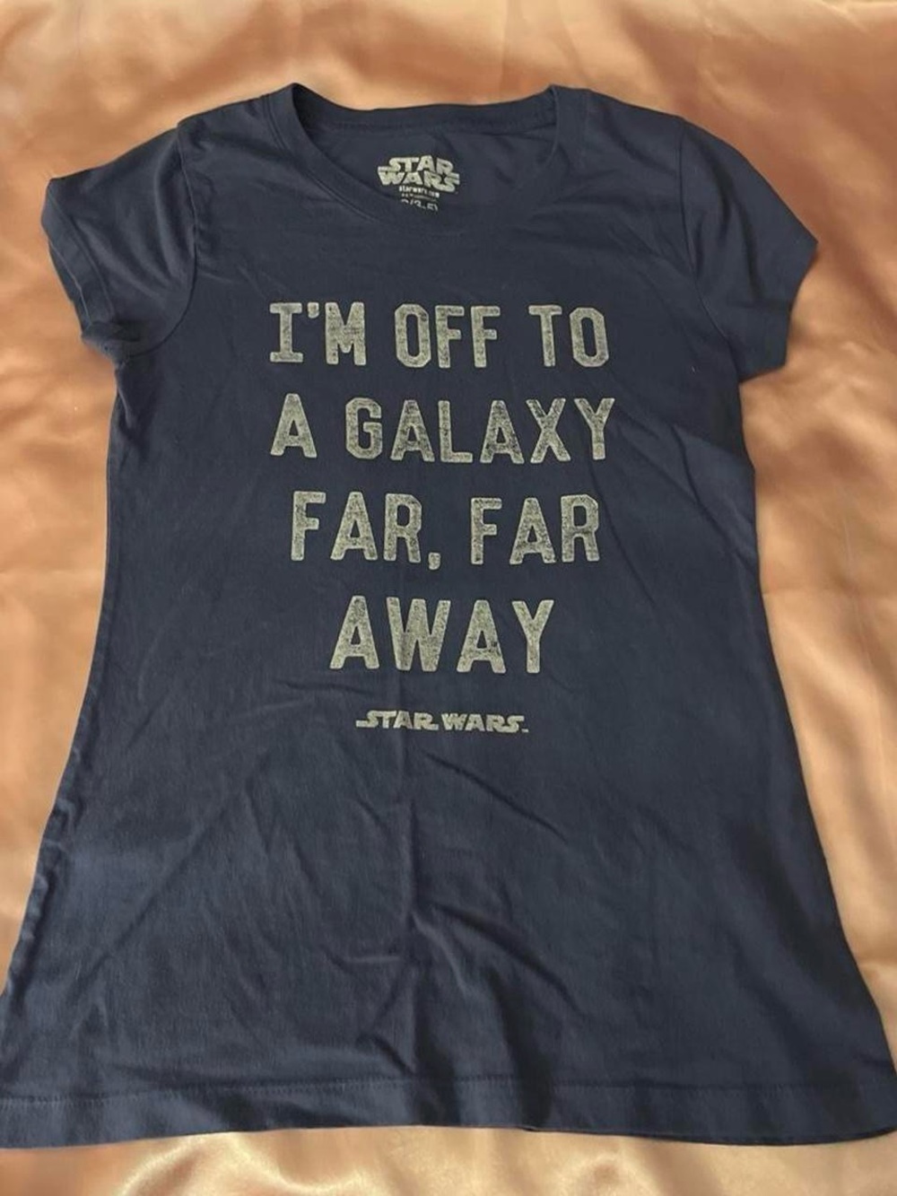 Star Wars Black Tee with Faded Silver Print